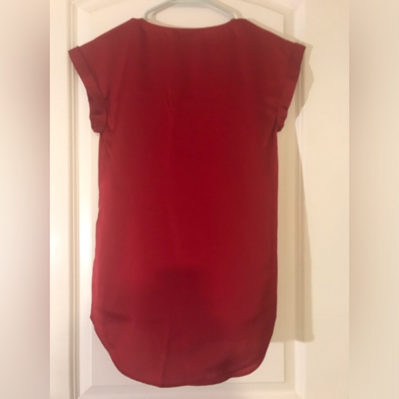 (Express) Zip Front Satin Grammercy Tee - Picture 2 of 5